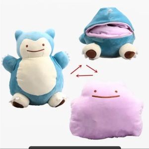 12'' Snorlax Ditto Inside-Out Cushion Soft Plush Bag Purse Gifts 2018 Pokémon
